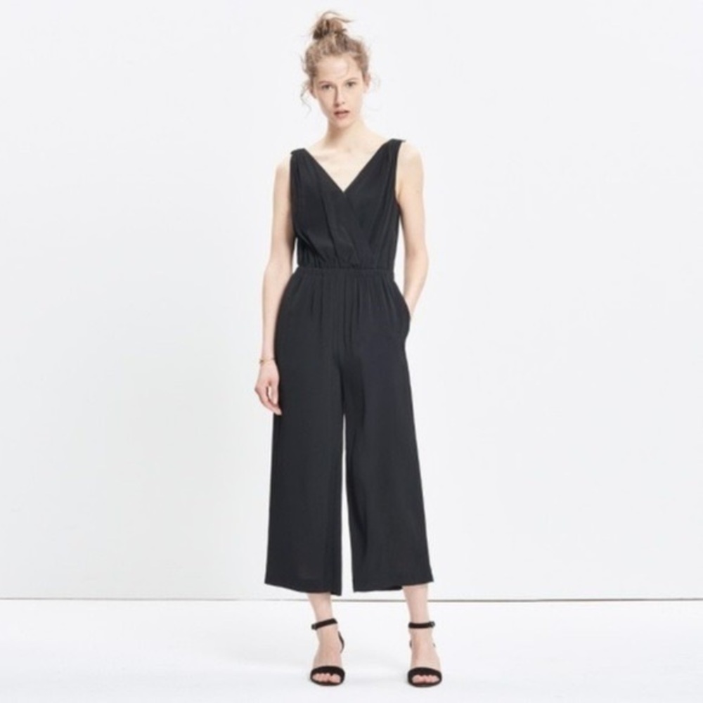 Madewell Black Starnight Wide Leg Jumpsuit, XS